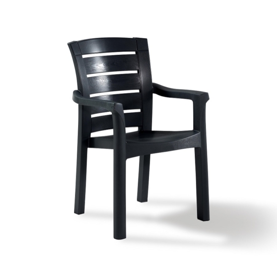 Kültéri szék MILANO ANTRACIT környezetbarát műanyagból