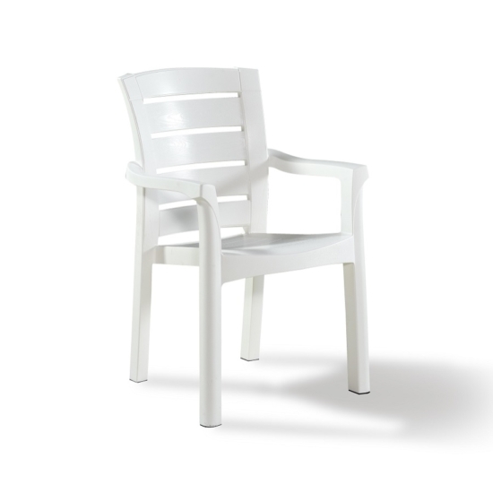 Kültéri szék MILANO FEHÉR környezetbarát és üvegszálas műanyagból