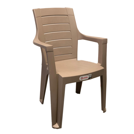 ELEGANCE famintázatú műanyag kültéri karfás szék CAPPUCINO