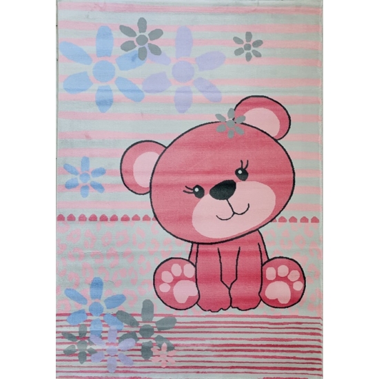 Myra Kids Rózsaszín Lány Maci mintás gyerekszőnyeg 120×170 cm