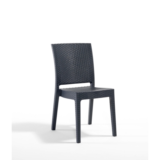 Kültéri szék NICE környezetbarát műanyagból ANTRACIT szín 