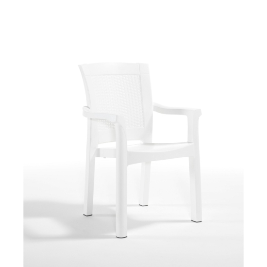 Kültéri szék RÓMA/ FEHÉR szín / környezetbarát műanyagból