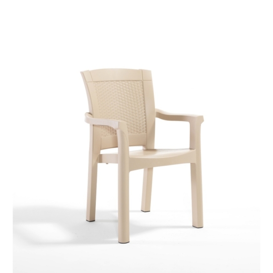 Kültéri szék RÓMA/ CAPPUCINO szín / környezetbarát és üvegszálas műanyagból