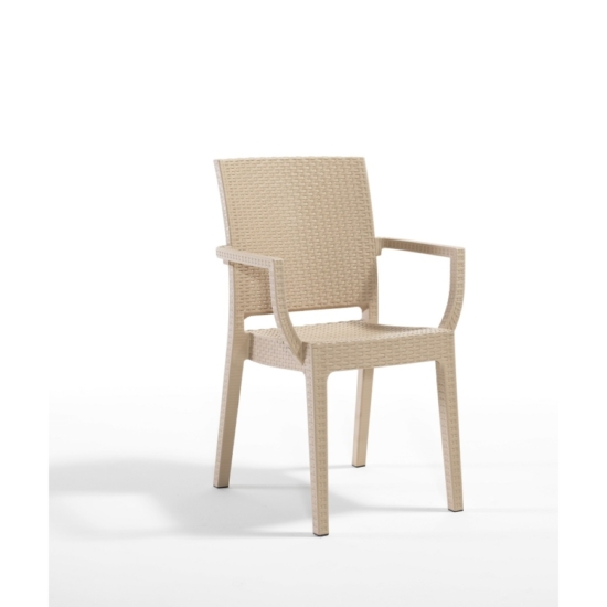 Kültéri szék SIDNEY CAPPUCINO 100% környezetbarát  műanyagból