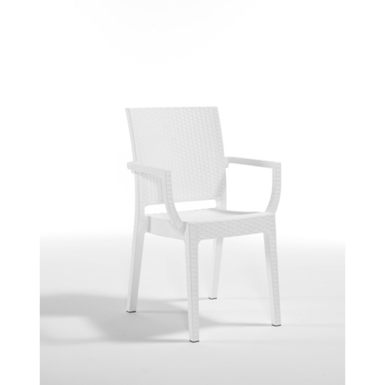 Kültéri szék SIDNEY FEHÉR környezetbarát és üvegszálas műanyagból