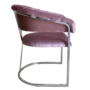Kép 2/5 - DRAWSBURY szék mályvarózsa szín/ezüst láb
