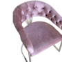 Kép 4/5 - DRAWSBURY szék mályvarózsa szín/ezüst láb