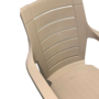 Kép 2/4 - ELEGANCE famintázatú műanyag kültéri karfás szék CAPPUCINO