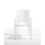 Kép 3/5 - Kültéri szék RÓMA/ FEHÉR szín / környezetbarát műanyagból