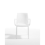 Kép 3/5 - Kültéri műrattan szék SUNSET FEHÉR környezetbarát és üvegszálas műanyagból