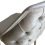 Kép 2/5 - TOWTON étkezőszék ezüst szürke bársony kárpit / ezüst színű fém láb