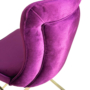 Kép 4/5 - WINDSOR étkezőszék lila színű bársony kárpit és arany színű fém láb